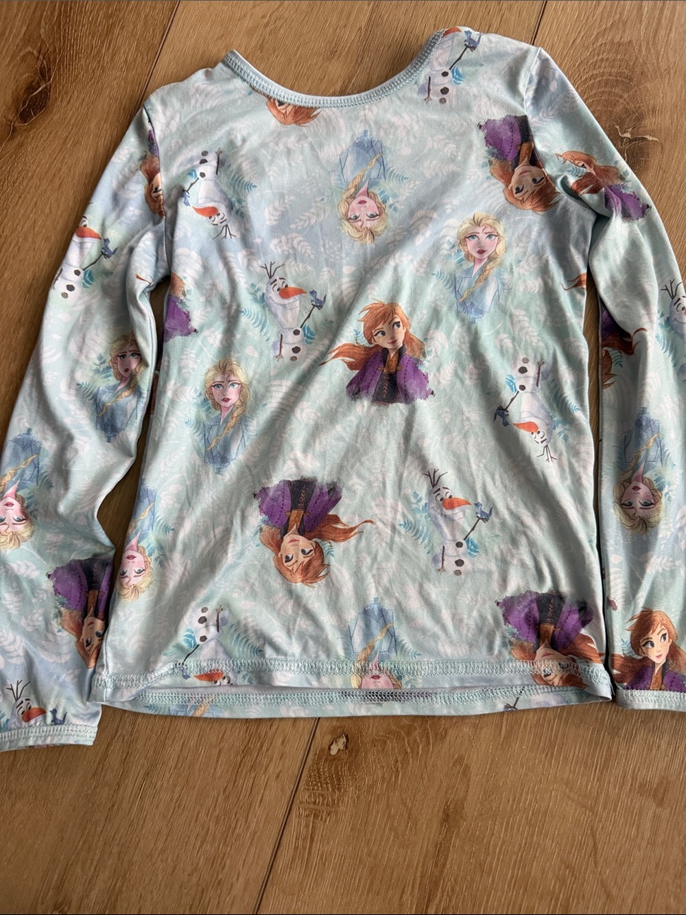 Cuddl Duds Light Blue Frozen Character Long Sleeve Tee